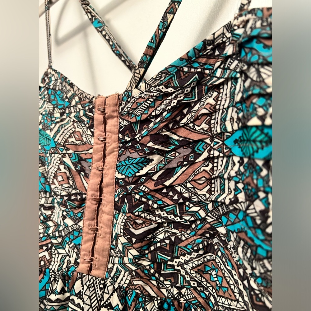 Billibong Aztec Print Ruched Bodice SunDress - Picture 6 of 10